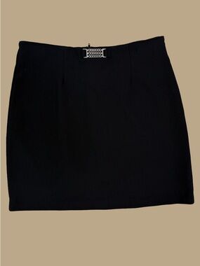Y2K 90s Ribbed Black Cut-Out Mini Skirt